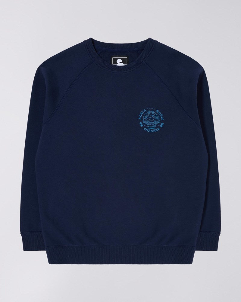 Edwin Music Channel Sweat - Maritime Blue