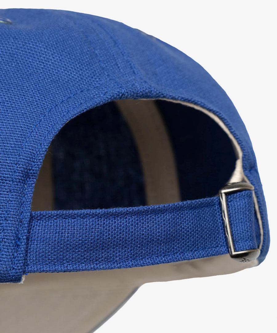 Light Canvas Felt N 8 Panel Cap Dark Blue