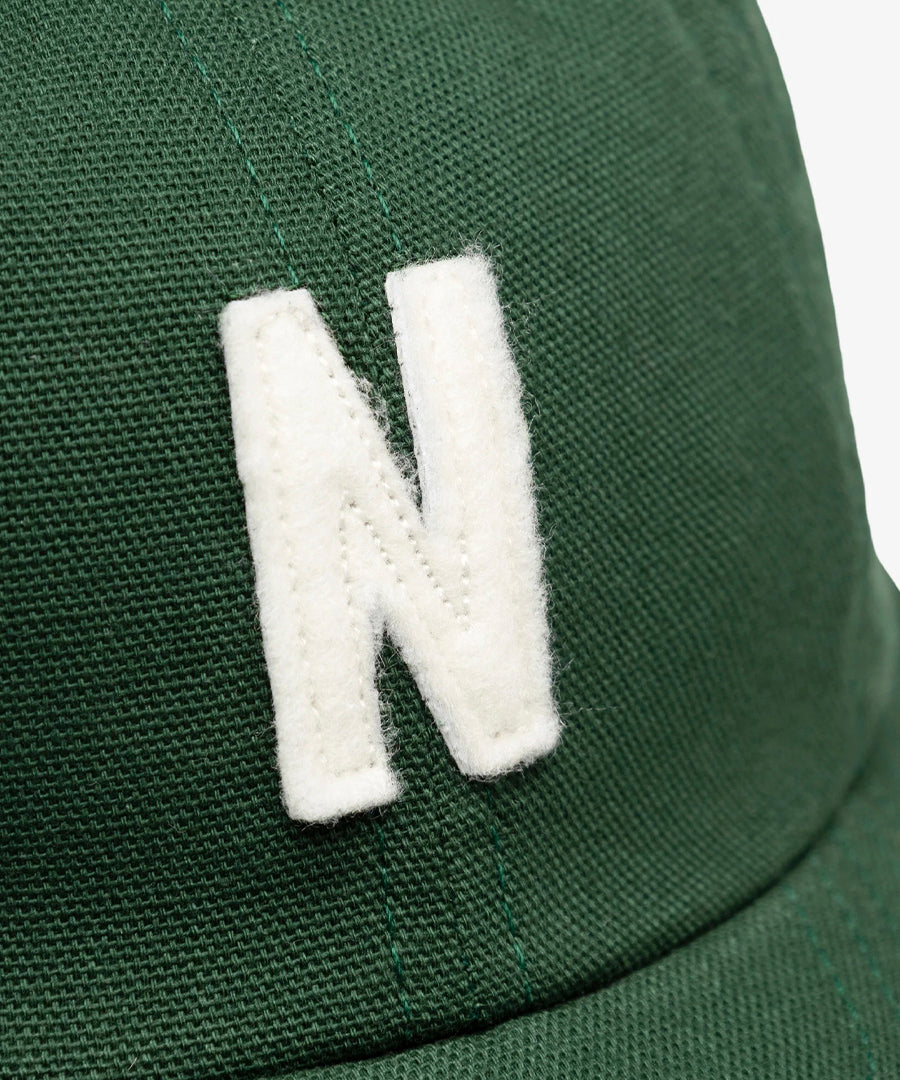 Light Canvas Felt N 8 Panel Cap Hunter Green