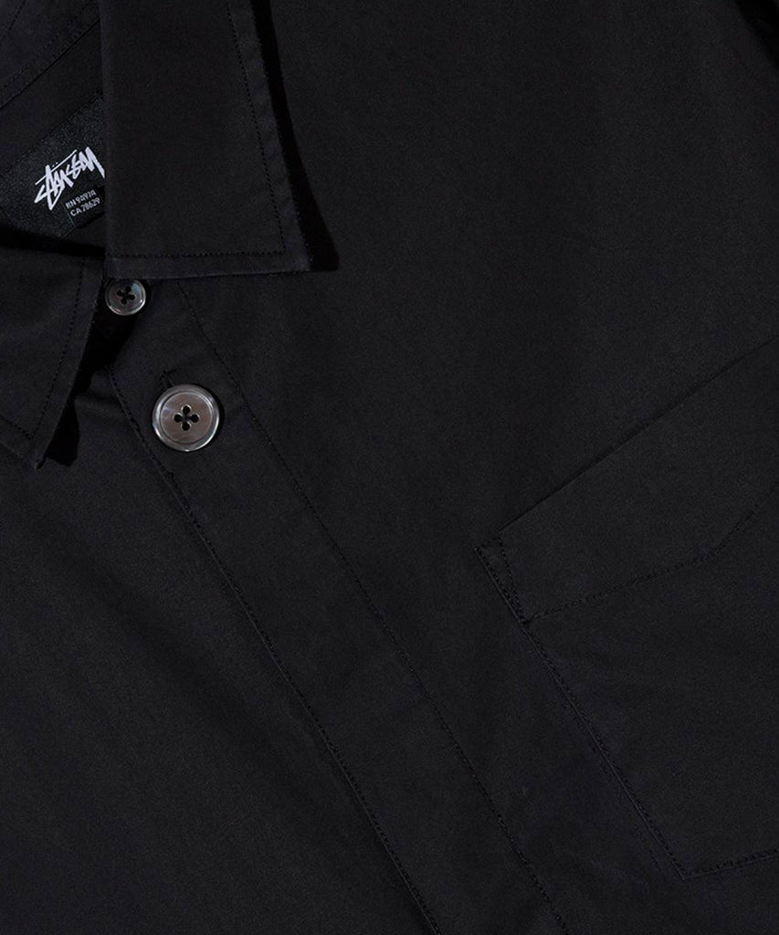 Stussy Hidden Button Shirt Black shirts