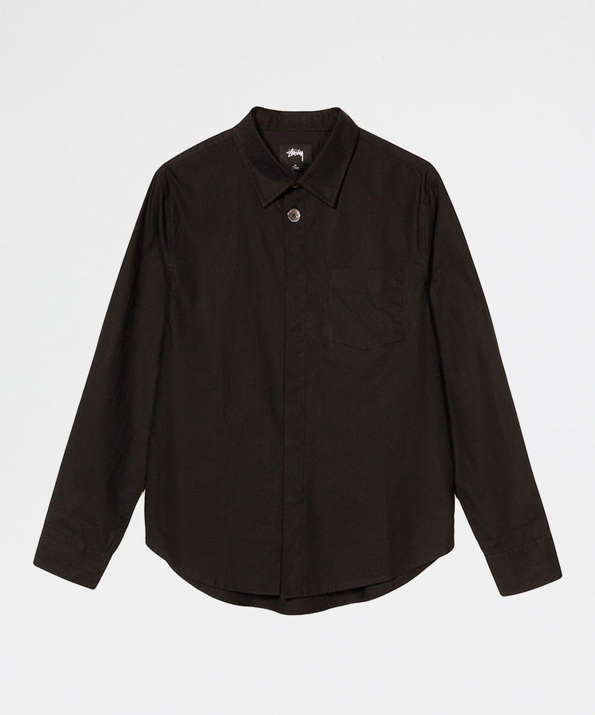 Stussy Hidden Button Shirt Black shirts