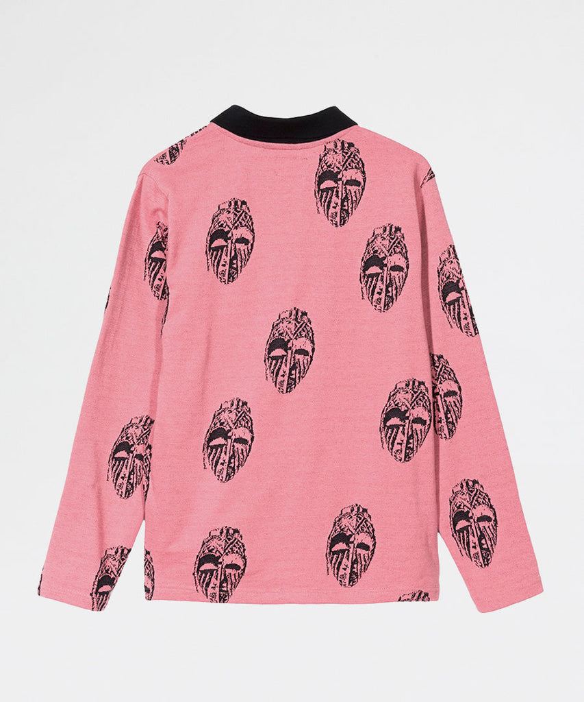 Stussy Mask LS Polo Pink knitwear