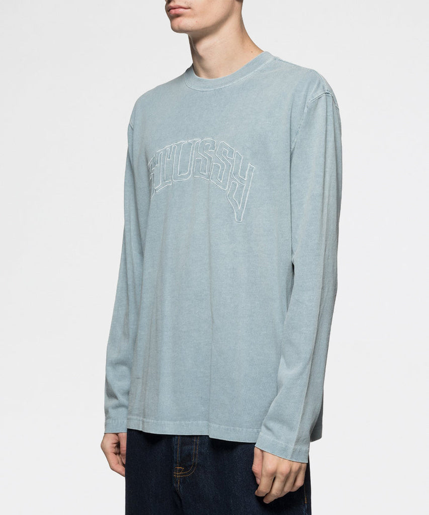 Stussy Arch LS Crew - Steel t-shirts