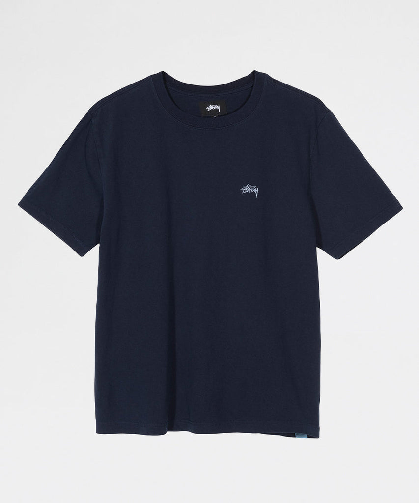 Stussy Stock Logo S/S Crew - Navy t-shirts