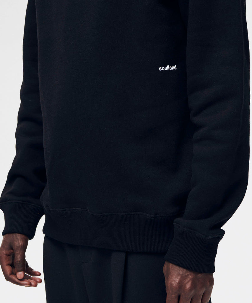 Ken half zip sweatshirt - Black-Soulland-sweatshirts