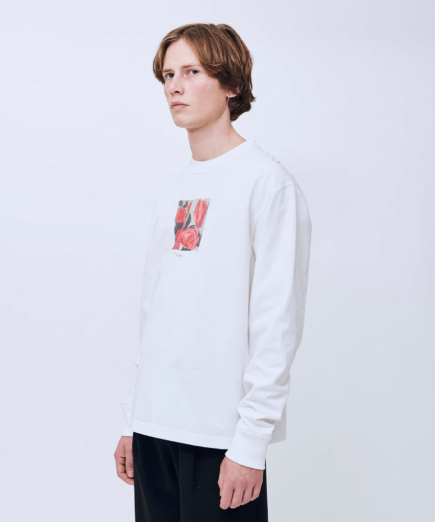 Rose Ls T-Shirt White-Soulland