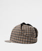 Wool Plaid Flap Cap Brown-Stussy-caps & bucket hats