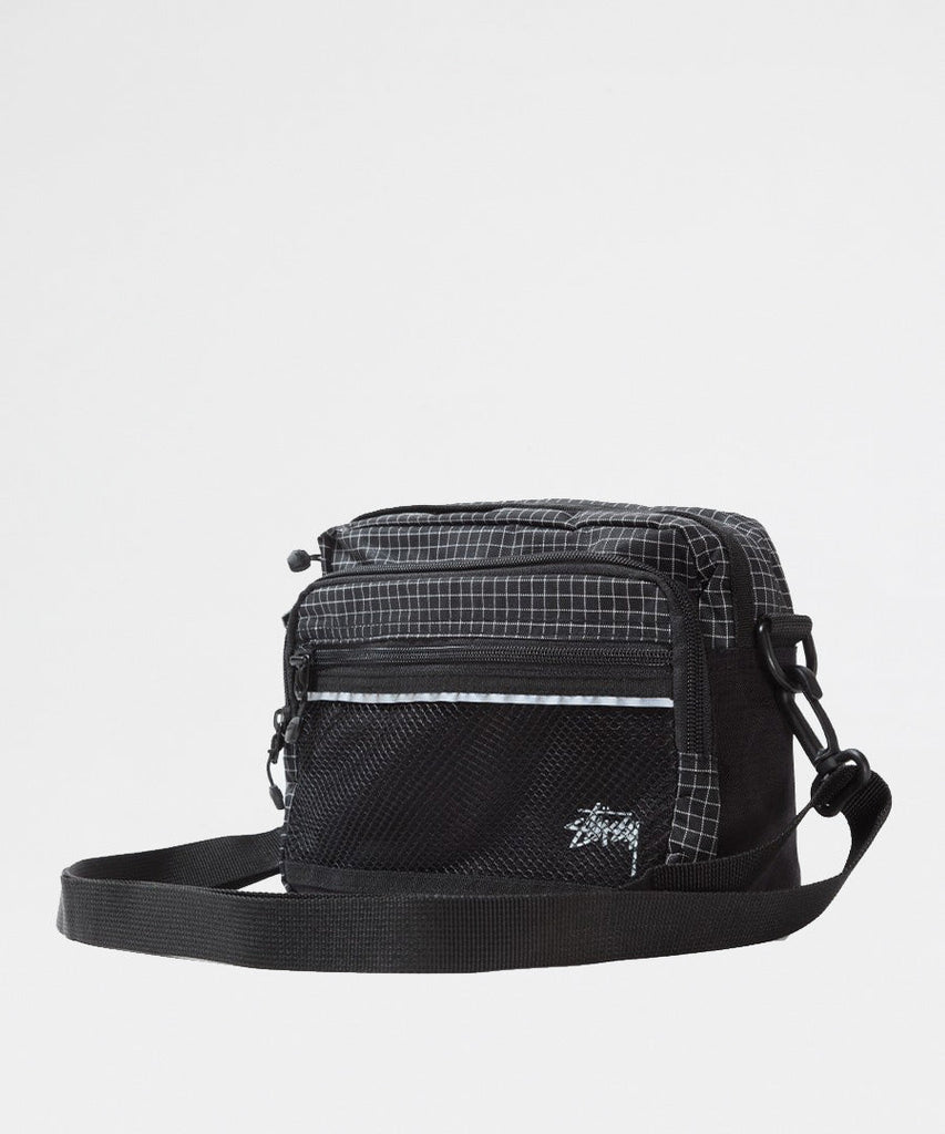 Stussy Ripstop Nylon Shoulder Bag Black UDSOLGT