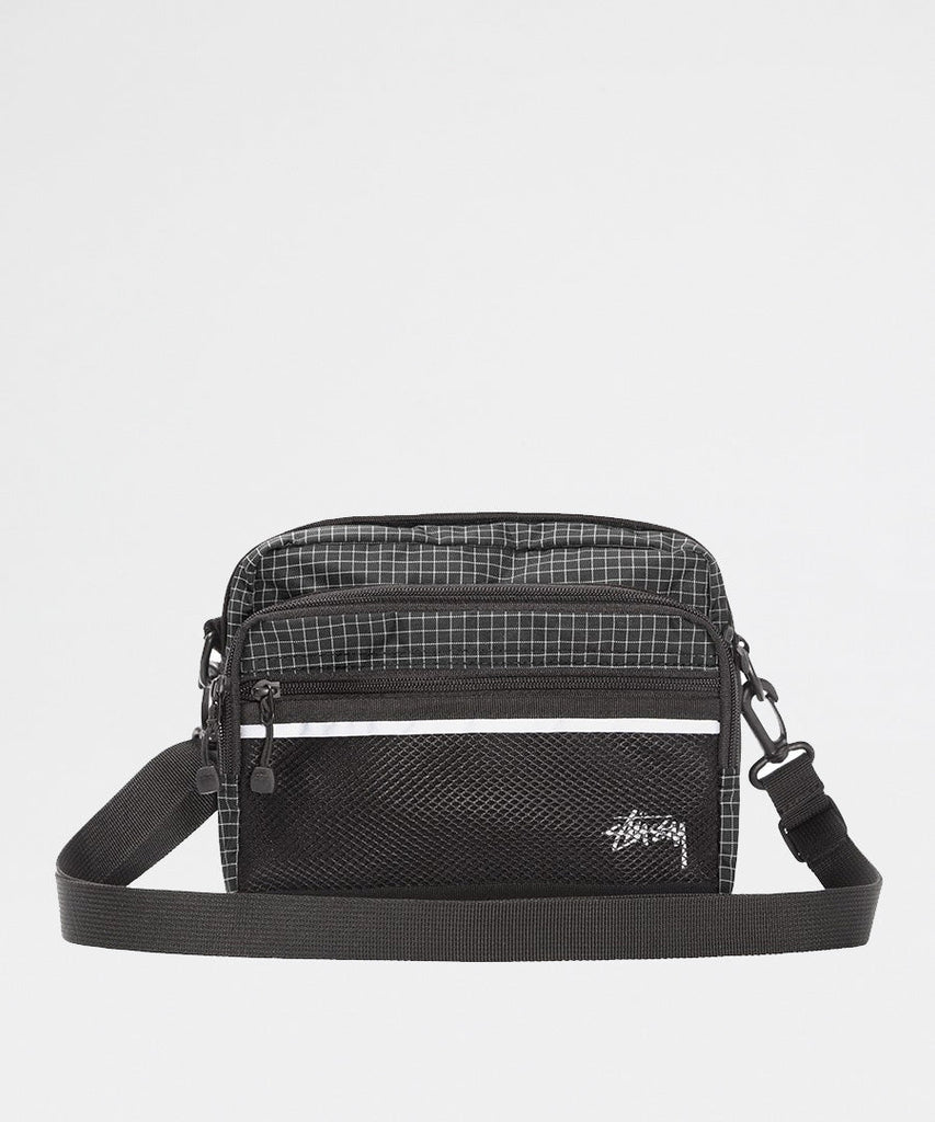 Stussy Ripstop Nylon Shoulder Bag Black UDSOLGT