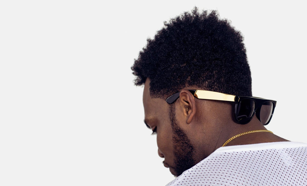 RETROSUPERFUTURE Flat Top Francis - Black Gold sunglasses