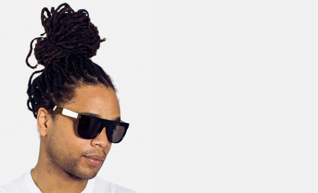 RETROSUPERFUTURE Flat Top Francis - Black Gold sunglasses