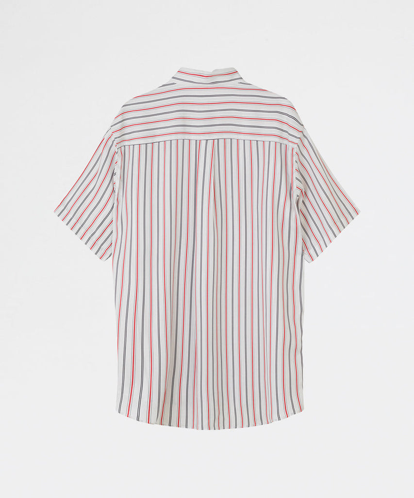Basil Shirt White Red Stripes