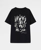 Flower Scribble T-shirt Black-Soulland-t-shirts
