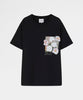 Flower Scribble T-shirt Black-Soulland-t-shirts