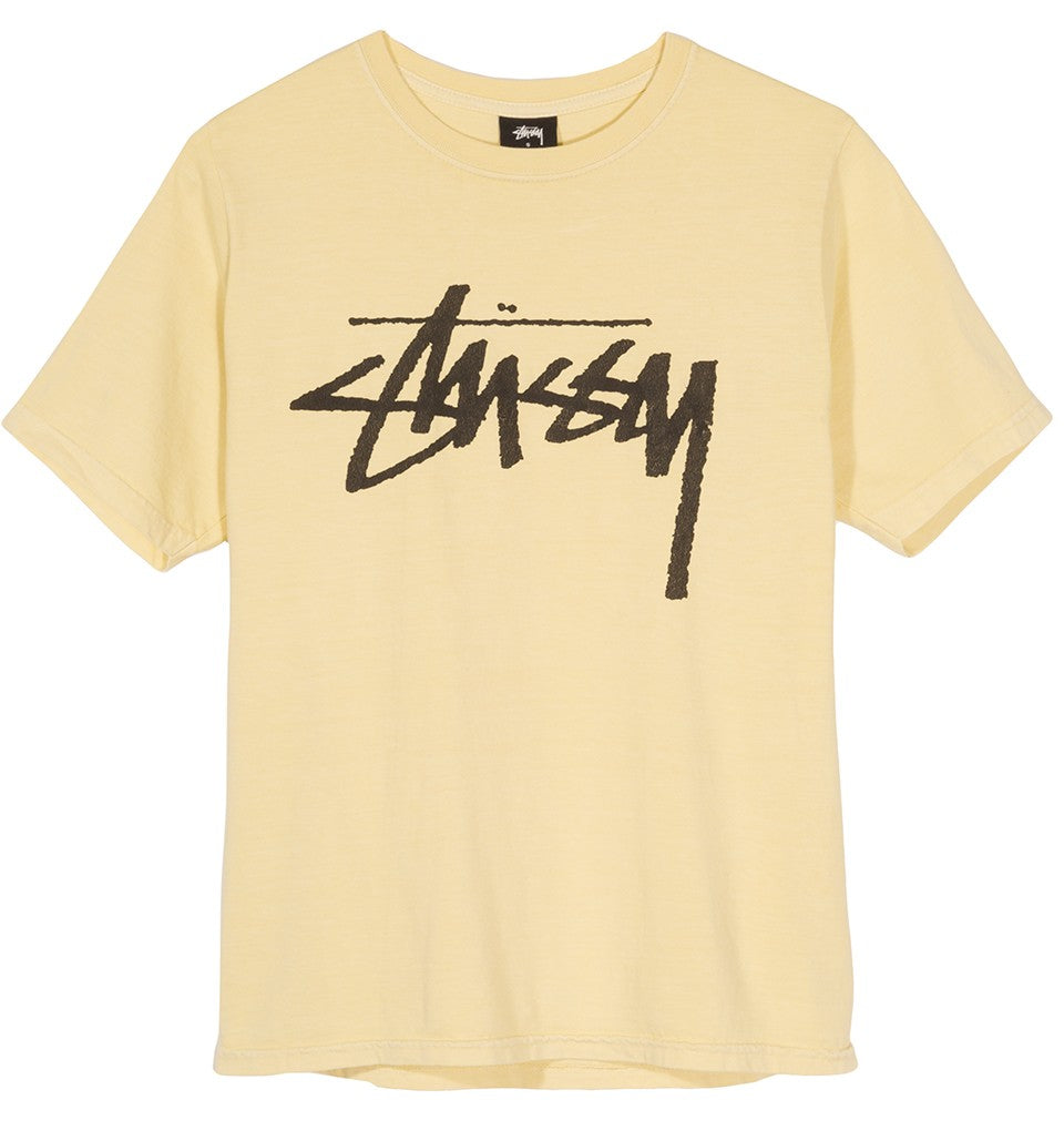 Stussy Old Stock Pigment Dyed Tee Yellow UDSOLGT