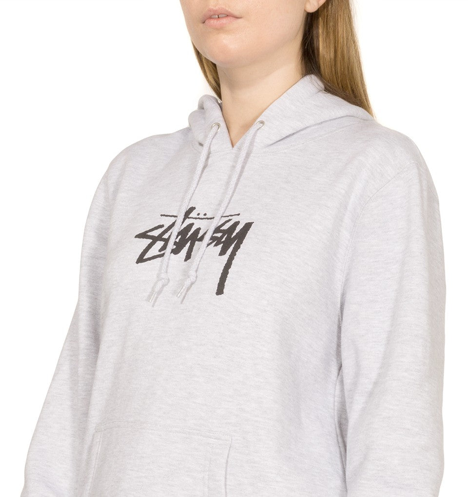 Stussy Womens Stock Hood Grey Heather UDSOLGT