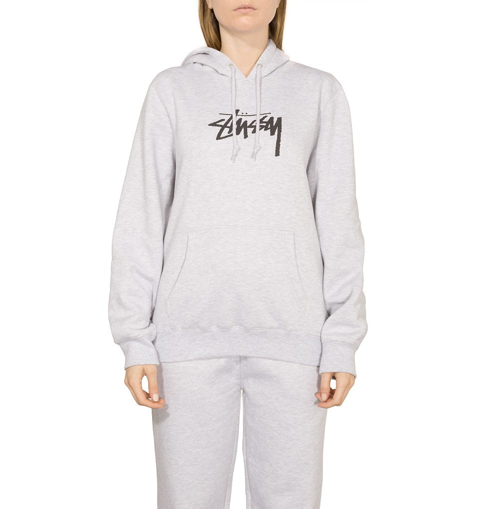 Stussy Womens Stock Hood Grey Heather UDSOLGT