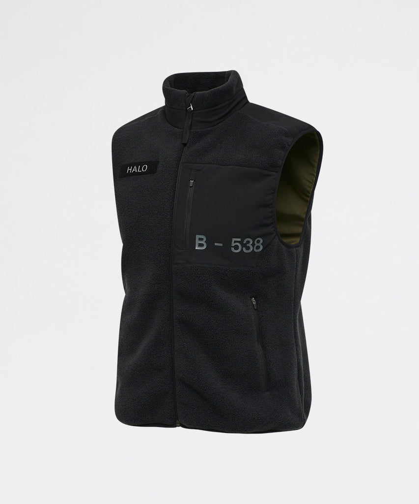 Halo Fleece Vest Black