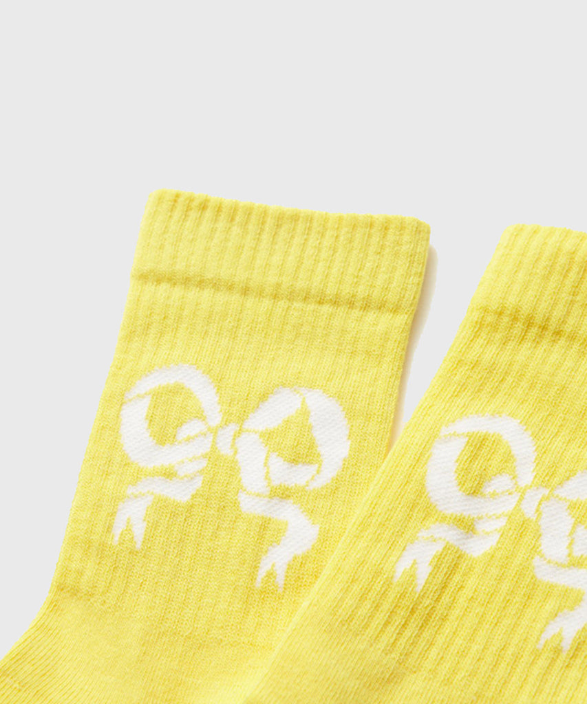 Soulland Ribbon Socks Yellow socks