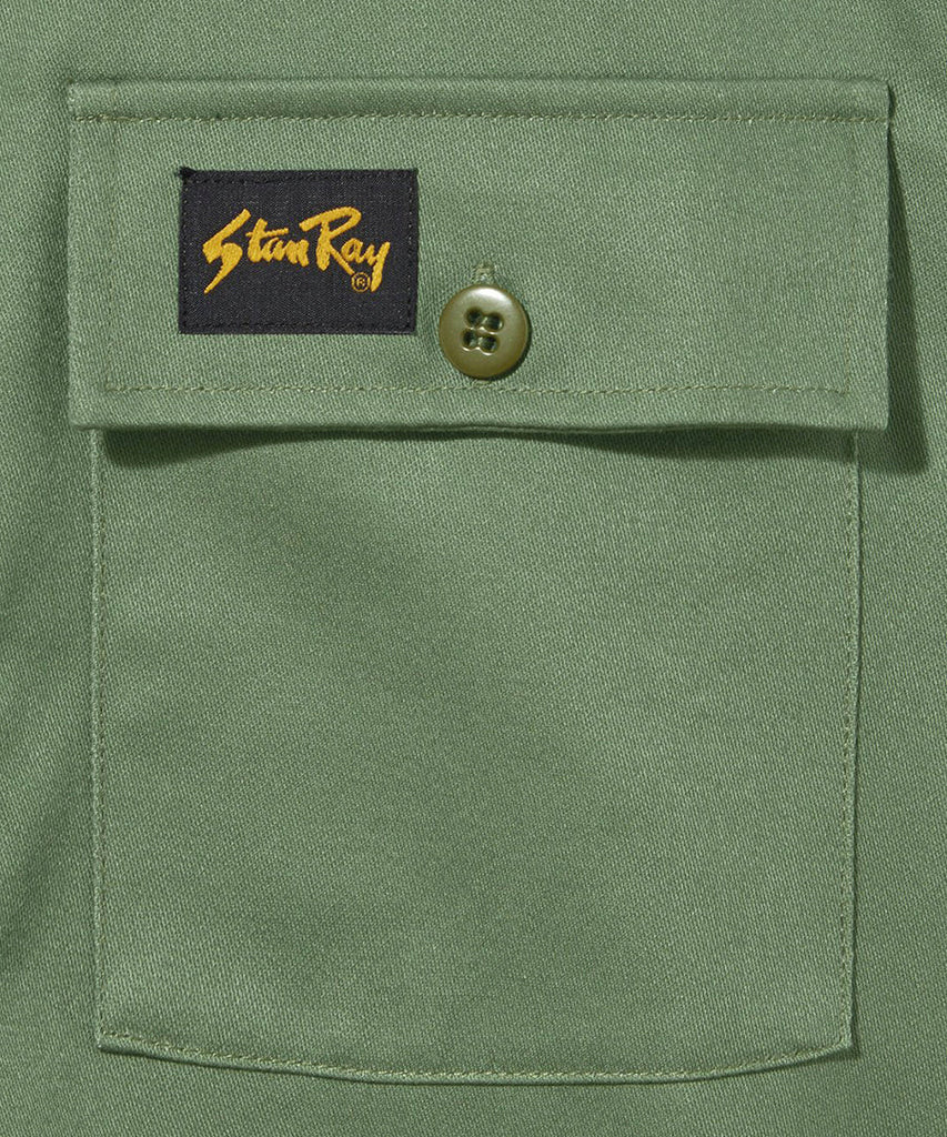 CPO Shirt Olive Sateen-shirts-Stan Ray