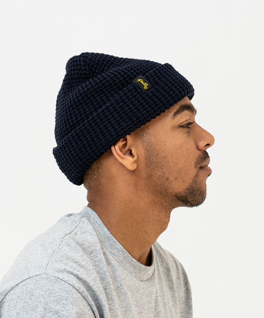 WAFFLE SKULL Navy-hats & scarves-Stan Ray