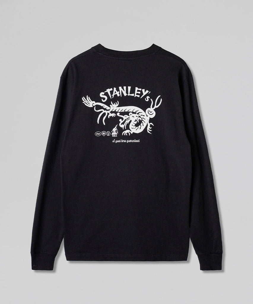 Stanley Dragon Ls Black-t-shirts-Stan Ray