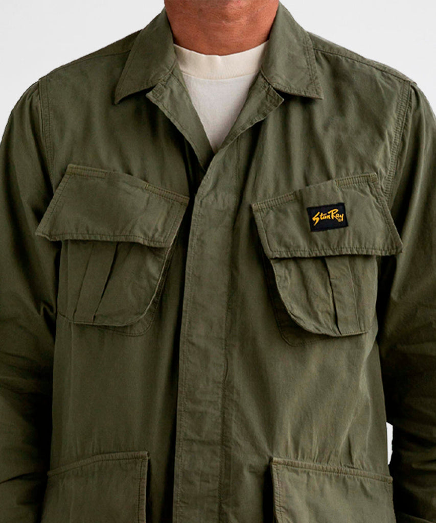 Tropical Jacket Olive Poplin-jackets-Stan Ray
