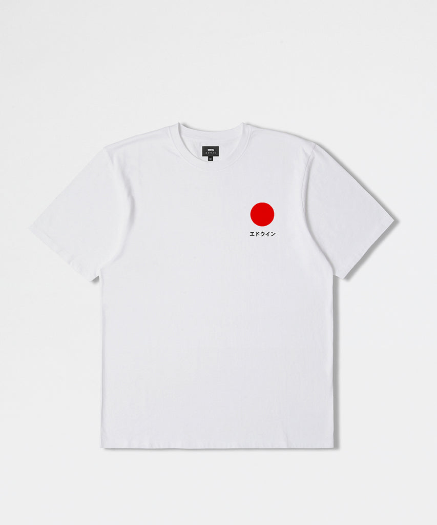 Japanese Sun TS - Single Jersey 100% Cotton 165g White Garment Washed-Edwin Jeans-Packyard DK