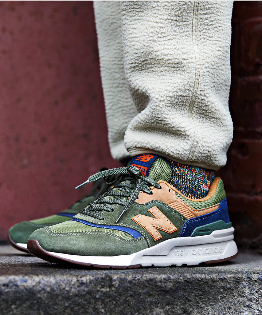 New Balance CM997HFU Oak Leaf Green Natural Indigo sneakers