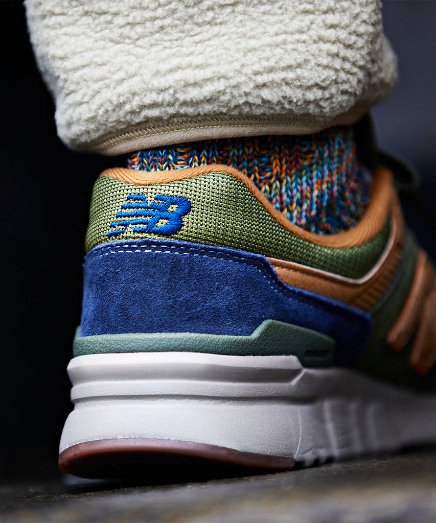 New Balance CM997HFU Oak Leaf Green Natural Indigo sneakers