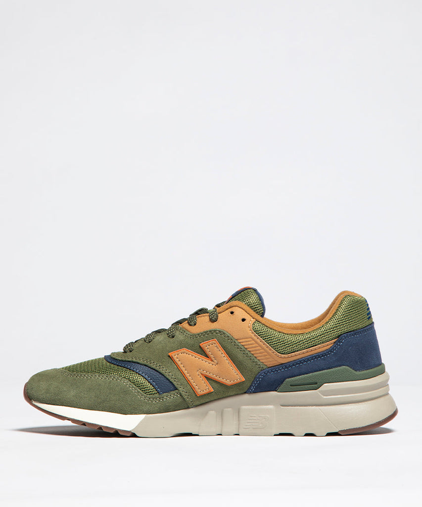 New Balance CM997HFU Oak Leaf Green Natural Indigo sneakers