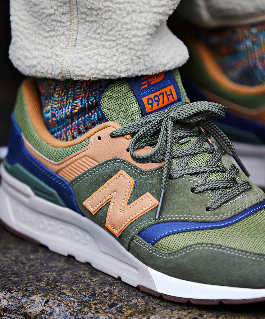 New Balance CM997HFU Oak Leaf Green Natural Indigo sneakers