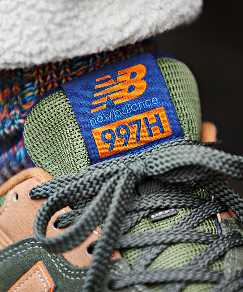 New Balance CM997HFU Oak Leaf Green Natural Indigo sneakers