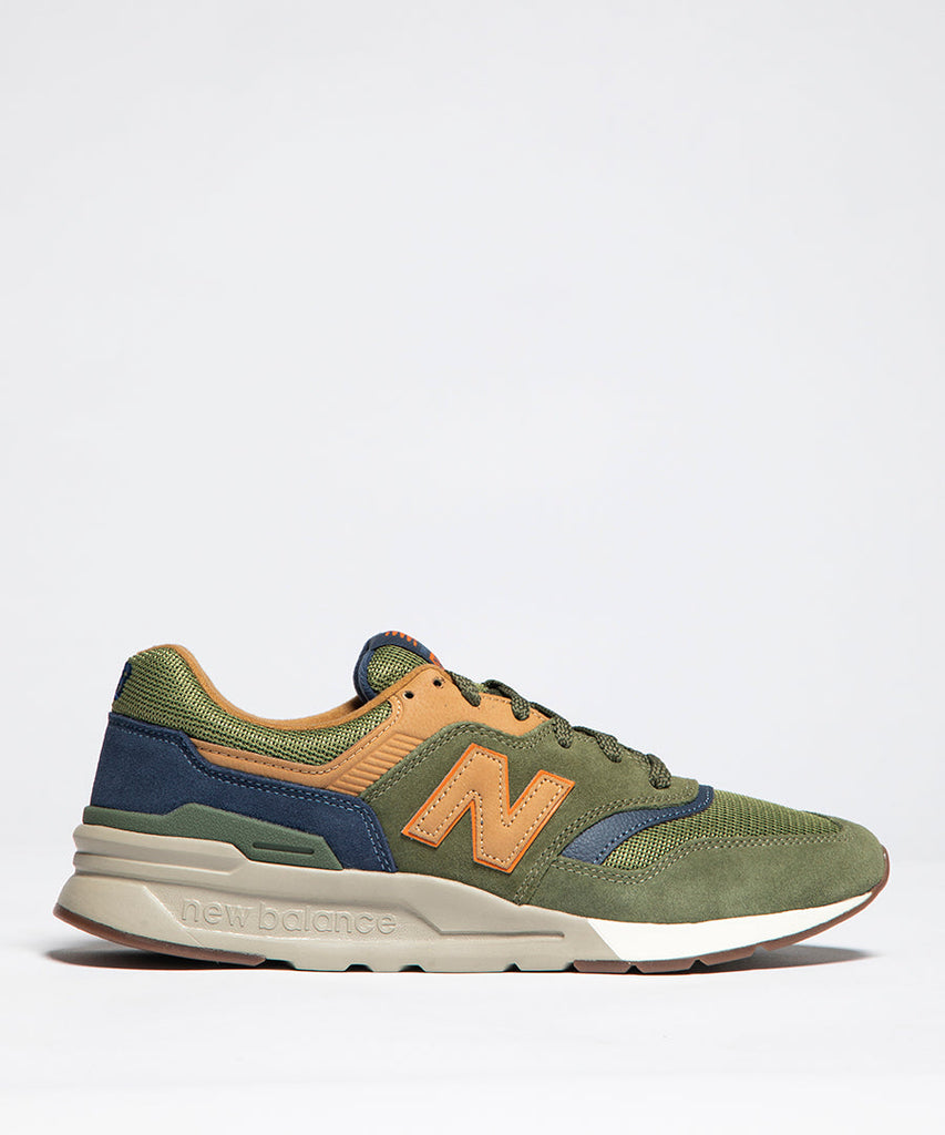 New Balance CM997HFU Oak Leaf Green Natural Indigo sneakers