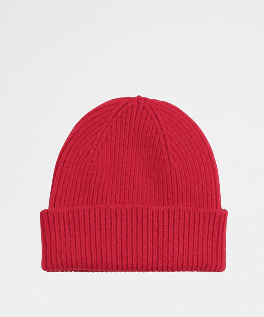 Colorful Standard Marino Wool Beanie Scarlet Red hats & scarves