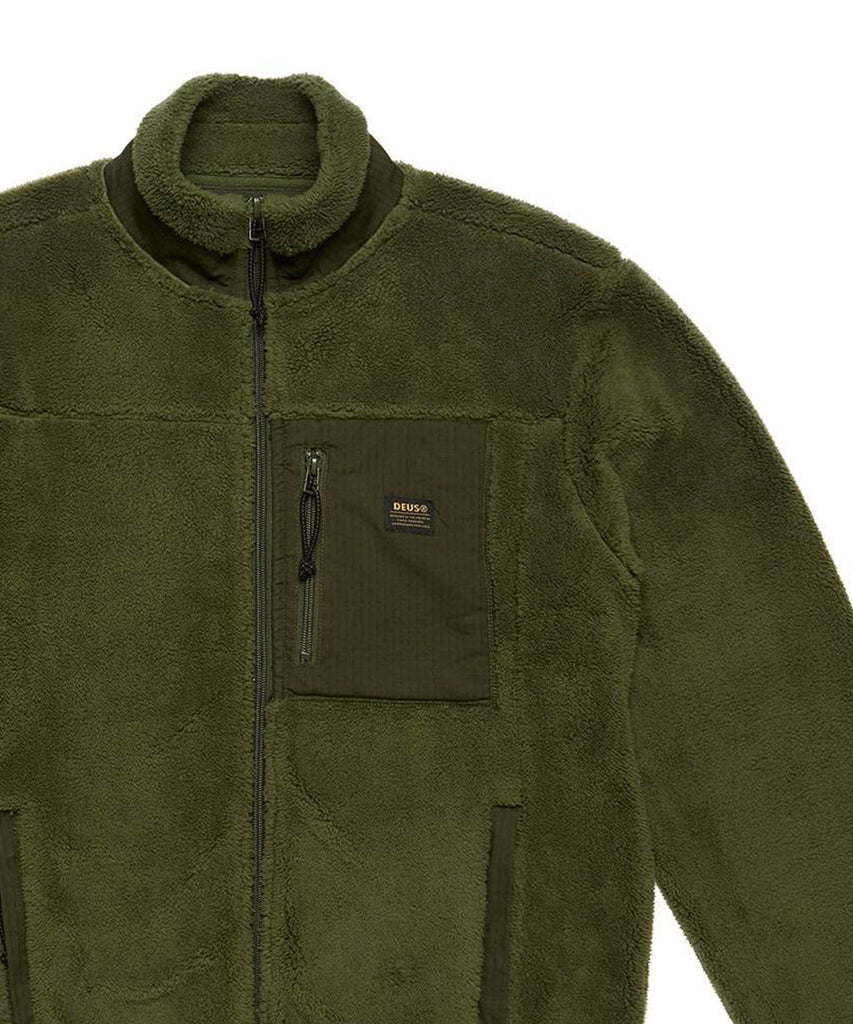 Deus Ex Machina Fletcher Fleece Jacket Forest Green jackets