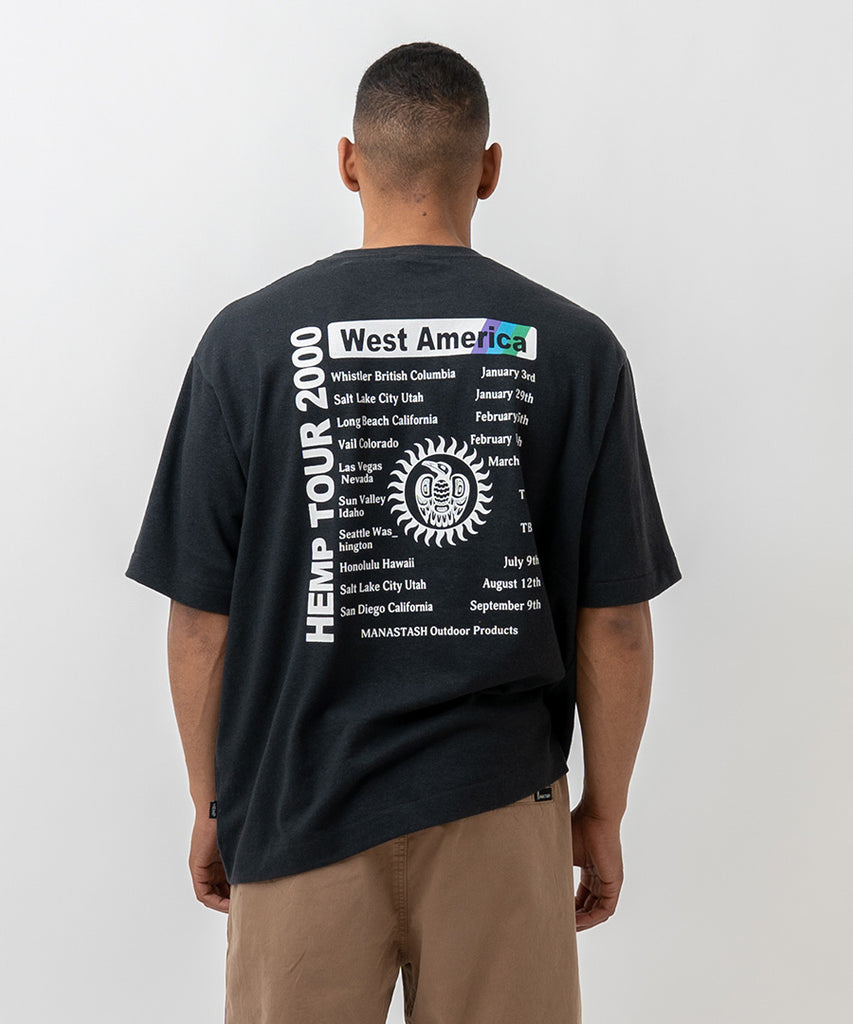 Hemp Tee Tour - Black-Manastash-Packyard DK
