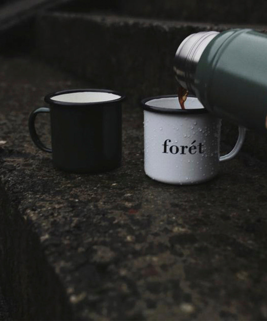 BEAN ENAMEL MUG - WHITE-Forét-Packyard DK