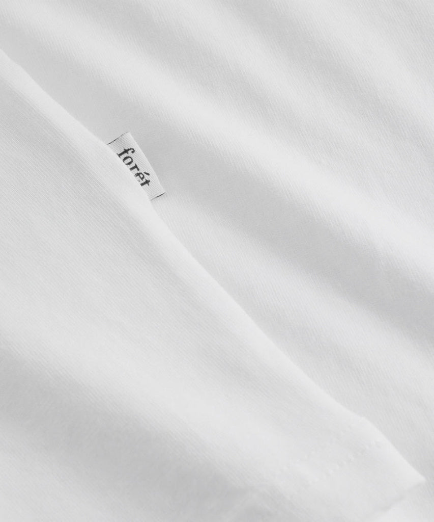TIME T-SHIRT - WHITE/DARK GREEN-Forét-Packyard DK