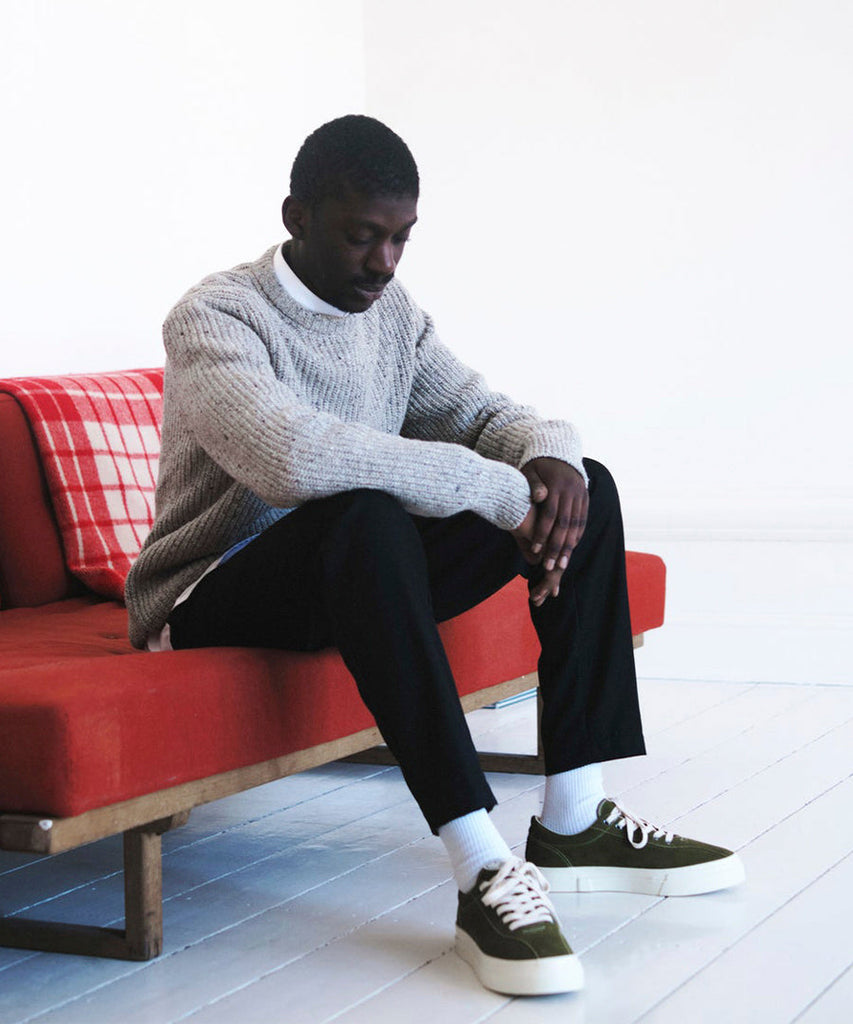 Dew Wool Knit - Light Grey Melange-Forét-knitwear