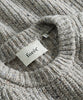 Dew Wool Knit - Light Grey Melange-Forét-knitwear