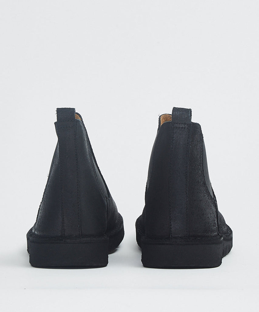 Garment Project Barnes Vibram Black Waxed Suede sneakers