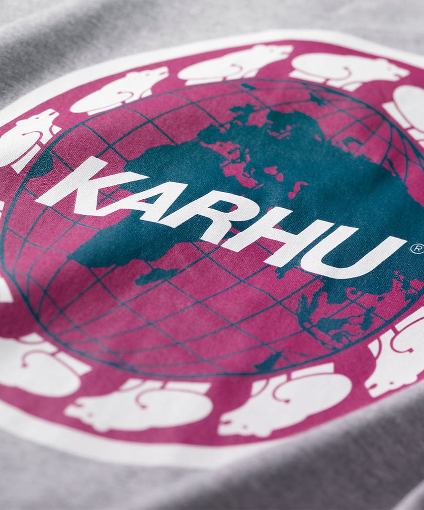 Worldwide T-Shirt Grey White