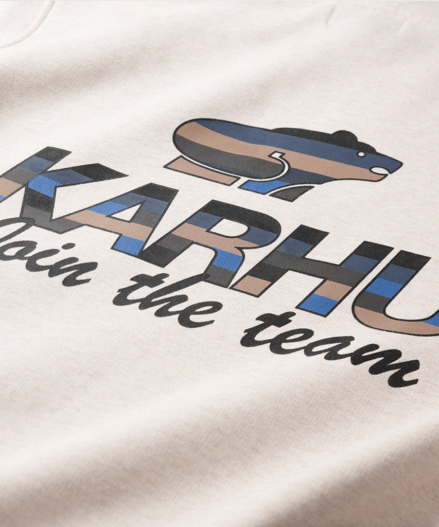 Team College Hoodie Oatmeal Melange Jet Black-Karhu-sweatshirts