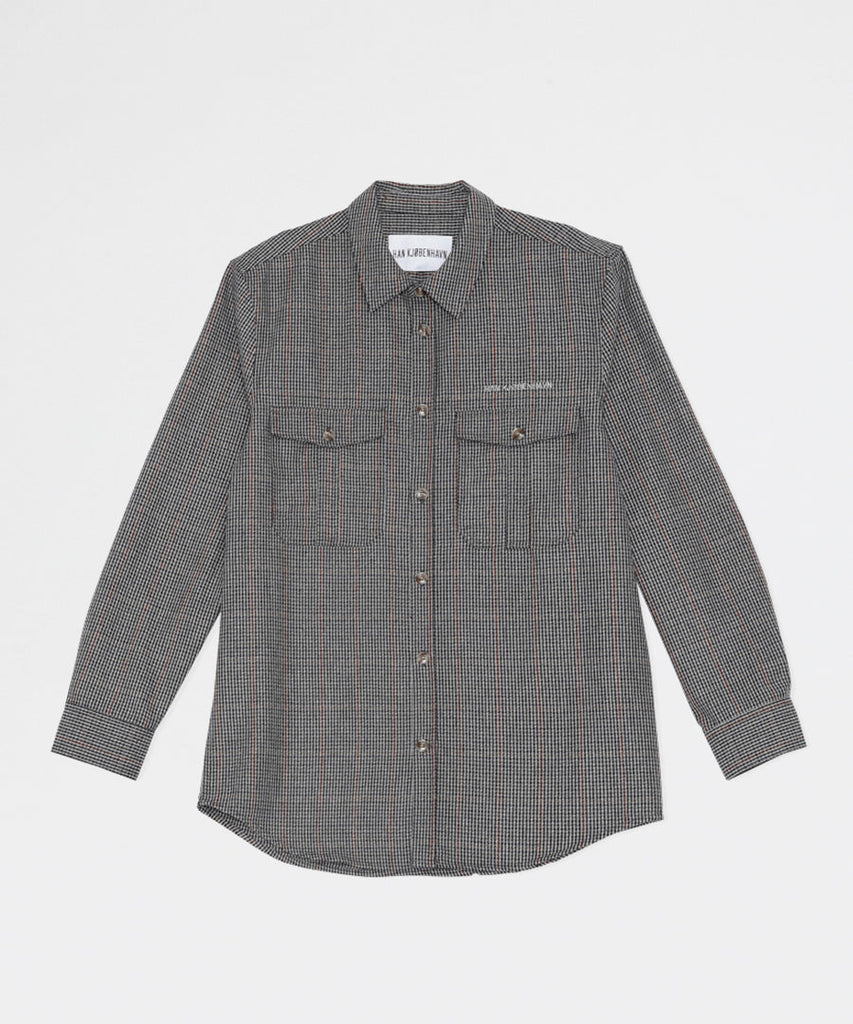 Han kjøbenhavn Garden Shirt - Olive Check shirts