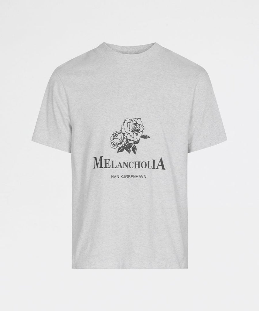 Artwork Tee Short Sleeve Grey Melange-Han Kjøbenhavn-Packyard DK