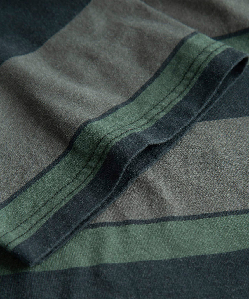 Boxy Tee Short Sleeve Dark Tonal Stripes-Han Kjøbenhavn-Packyard DK