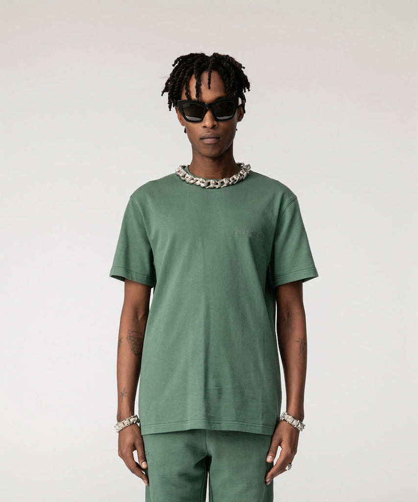Casual Tee Short Sleeve - Dusty Green Logo-Han Kjøbenhavn-Packyard DK