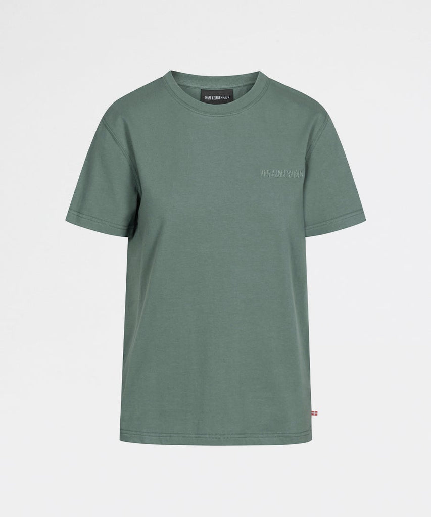Casual Tee Short Sleeve - Dusty Green Logo-Han Kjøbenhavn-Packyard DK