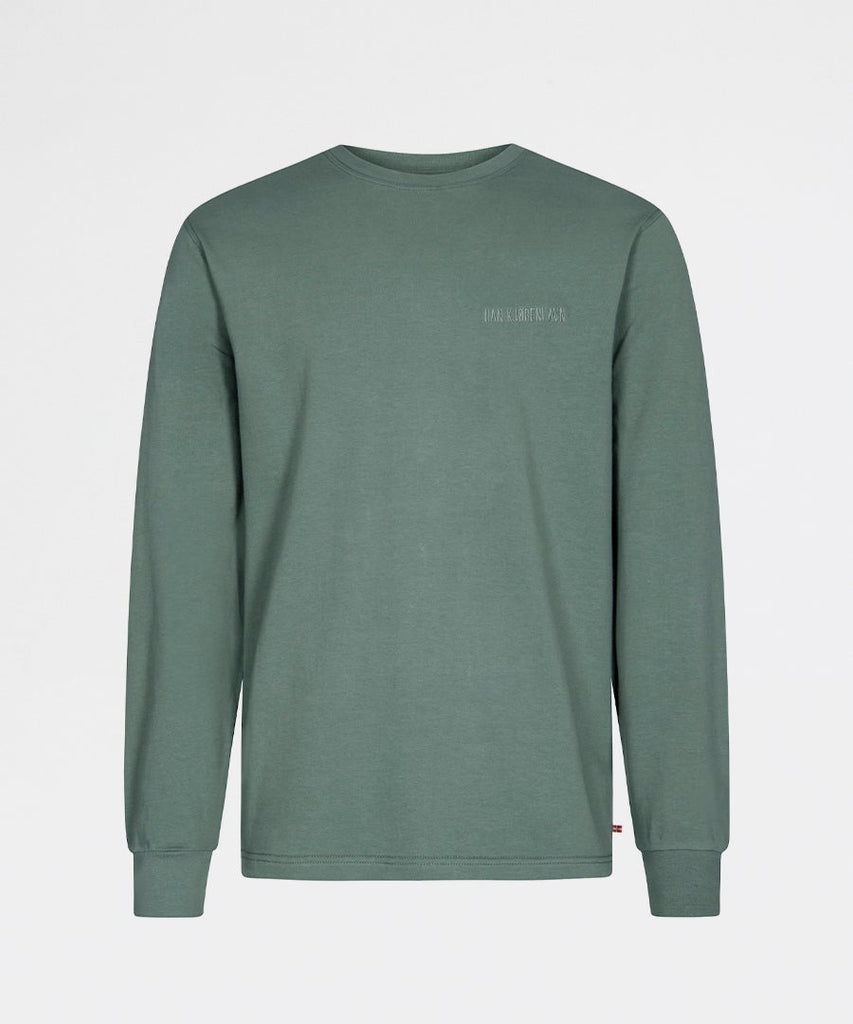 Casual Tee Long Sleeve - Dusty Green Logo-Han Kjøbenhavn-Packyard DK